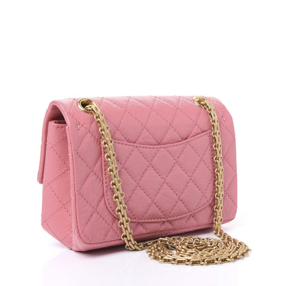 Chanel Aged Calfskin Quilted 2.55 Reissue Mini Flap Pink 2 of 10