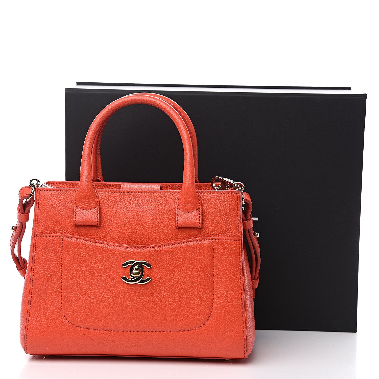 Chanel Grained Calfskin Mini Neo Executive Shopper Tote Red 11 of 11