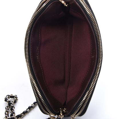Chanel Lambskin Quilted Small Clutch With Chain Black 5 of 12