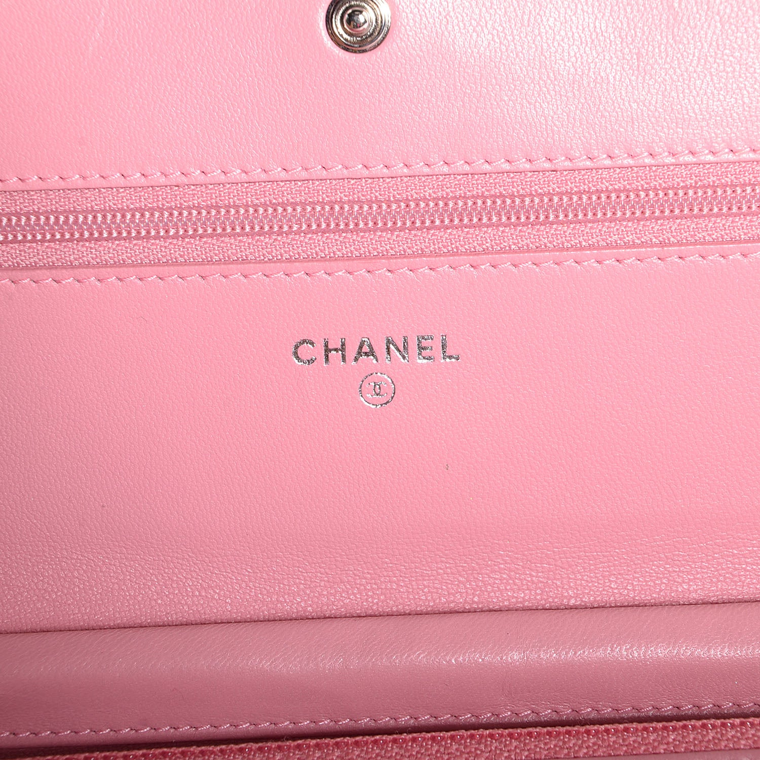 Chanel Lambskin Camellia Wallet on Chain WOC Pink 6 of 7