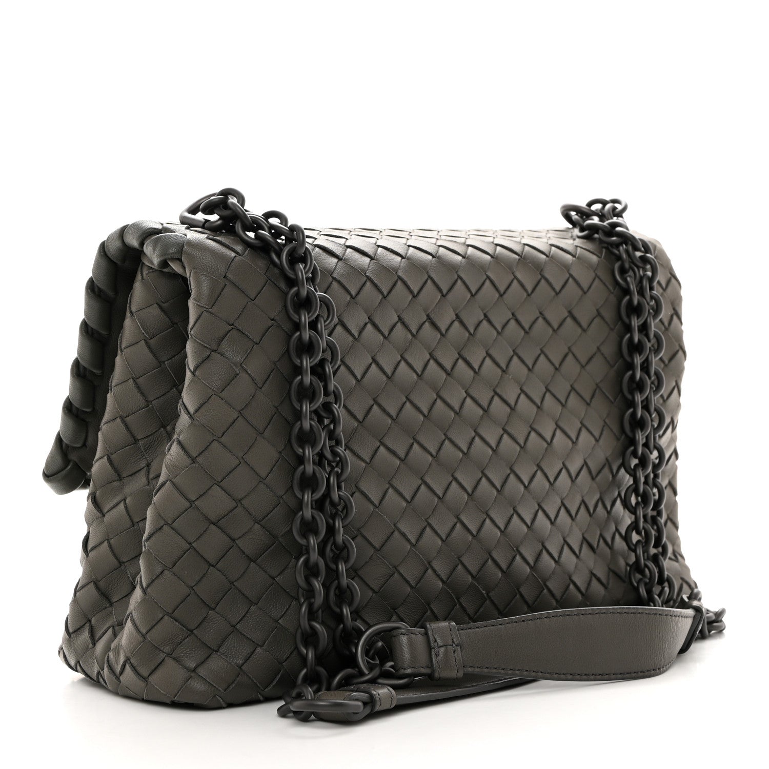 Bottega Veneta Nappa Intrecciato Medium Olimpia Bag Steel 4 of 11