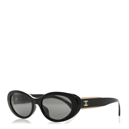 Chanel Acetate Oval Sunglasses 5515-A Black 1 of 9