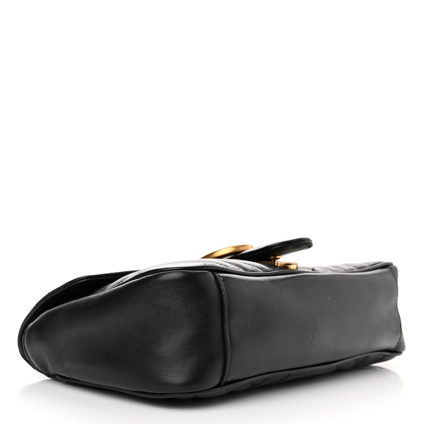 Calfskin Matelasse Small GG Marmont Shoulder Bag Black
