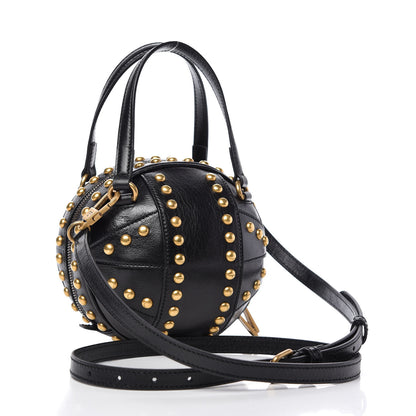 Gucci Calfskin Studded Mini Tifosa Baseball Shaped Shoulder Bag Black 3 of 10