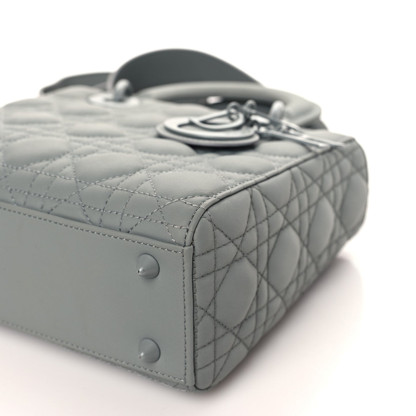 Ultra Matte Calfskin Cannage Small My ABCDior Lady Dior Gray