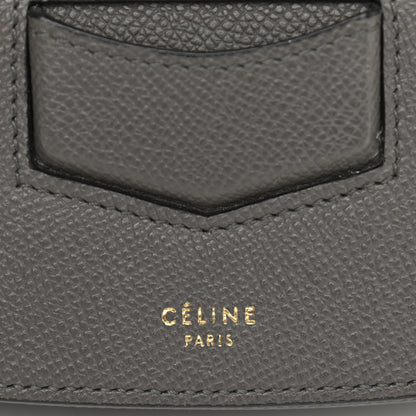 Celine Grained Calfskin Medium Trotteur Grey 7 of 11