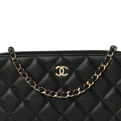 Chanel Lambskin Quilted Small Clutch With Chain Black 9 of 12