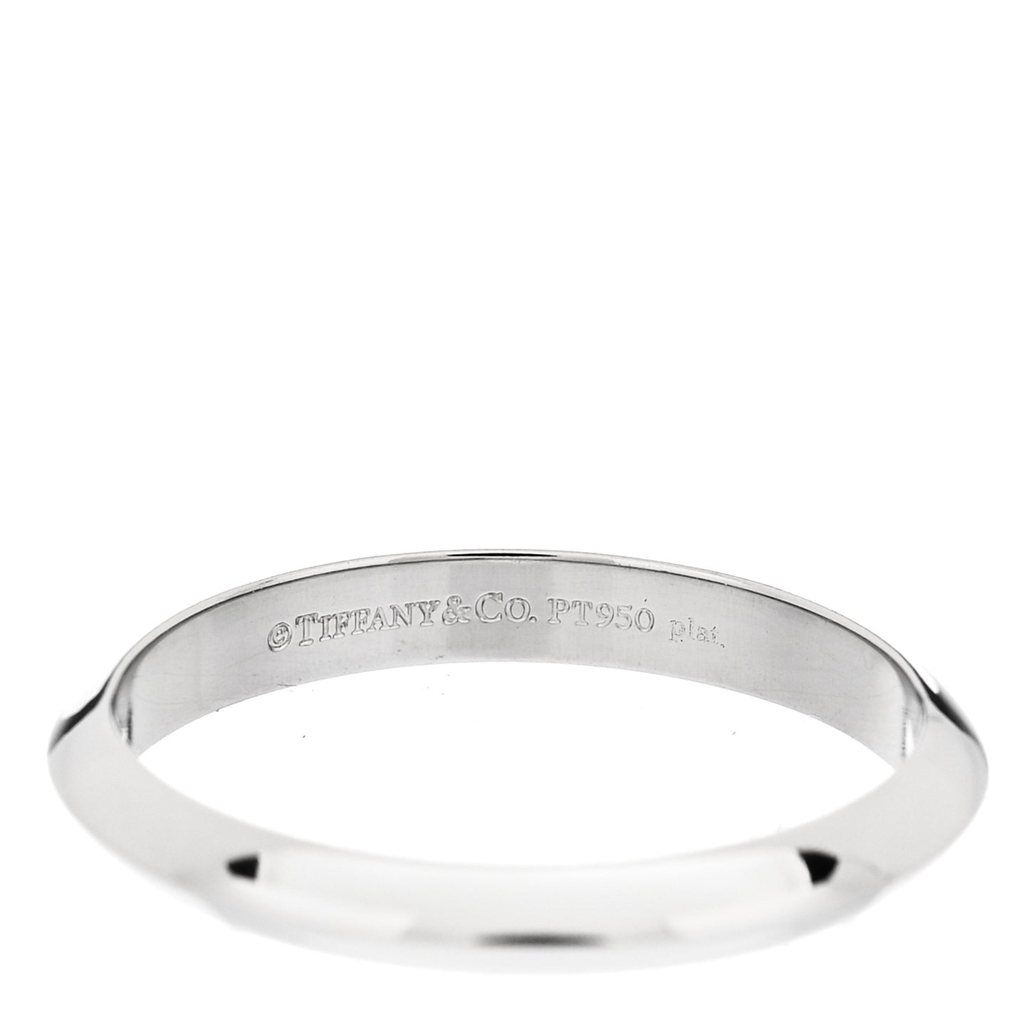 Platinum 2mm Knife Edge Wedding Band Ring 57 8