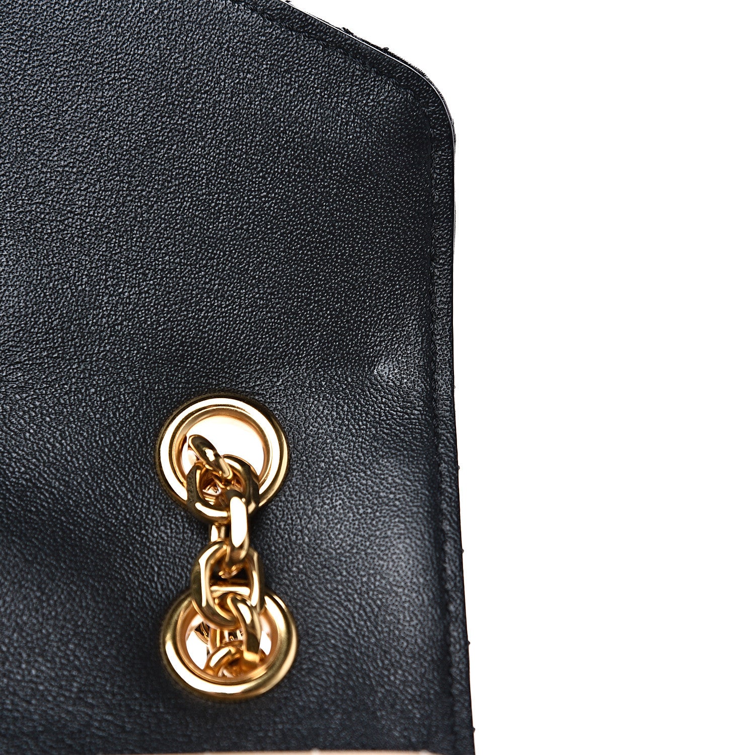Celine Calfskin Quilted Medium C Bag Black Beige 9 of 9
