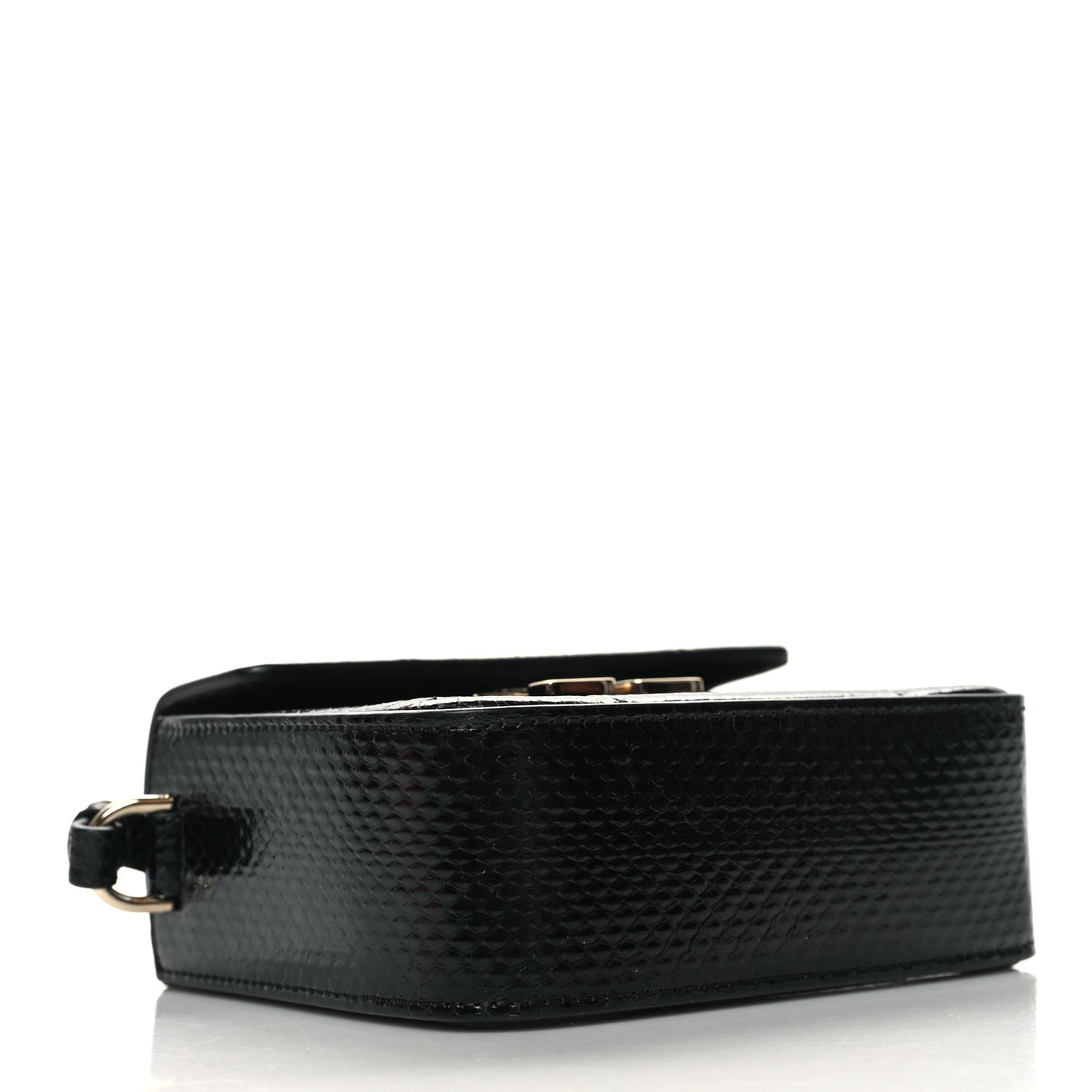 Snakeskin JL Carnet Crossbody Black