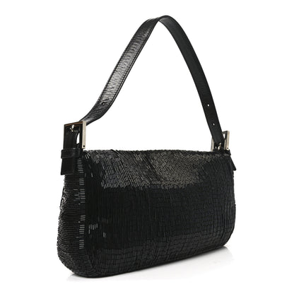 Fendi Beaded Baguette Black 3 of 9