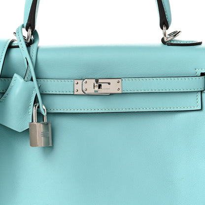 Hermes Swift Kelly Retourne 25 Bleu Atoll 8 of 10