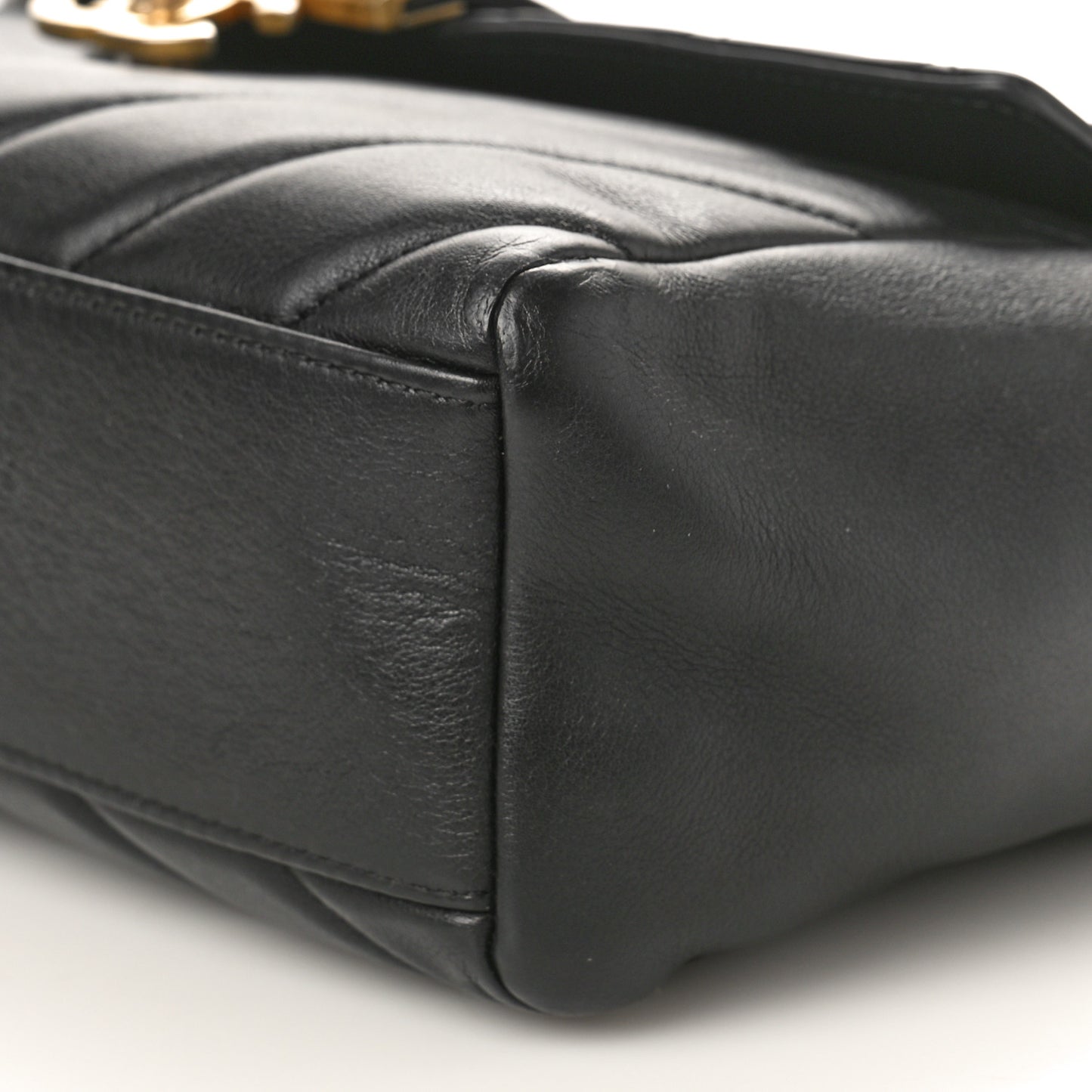 Calfskin Quilted Chevron In The City Bag Black