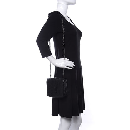 Saint Laurent Crinkled Calfskin Matelasse Monogram Niki Chain Wallet Black 2 of 11