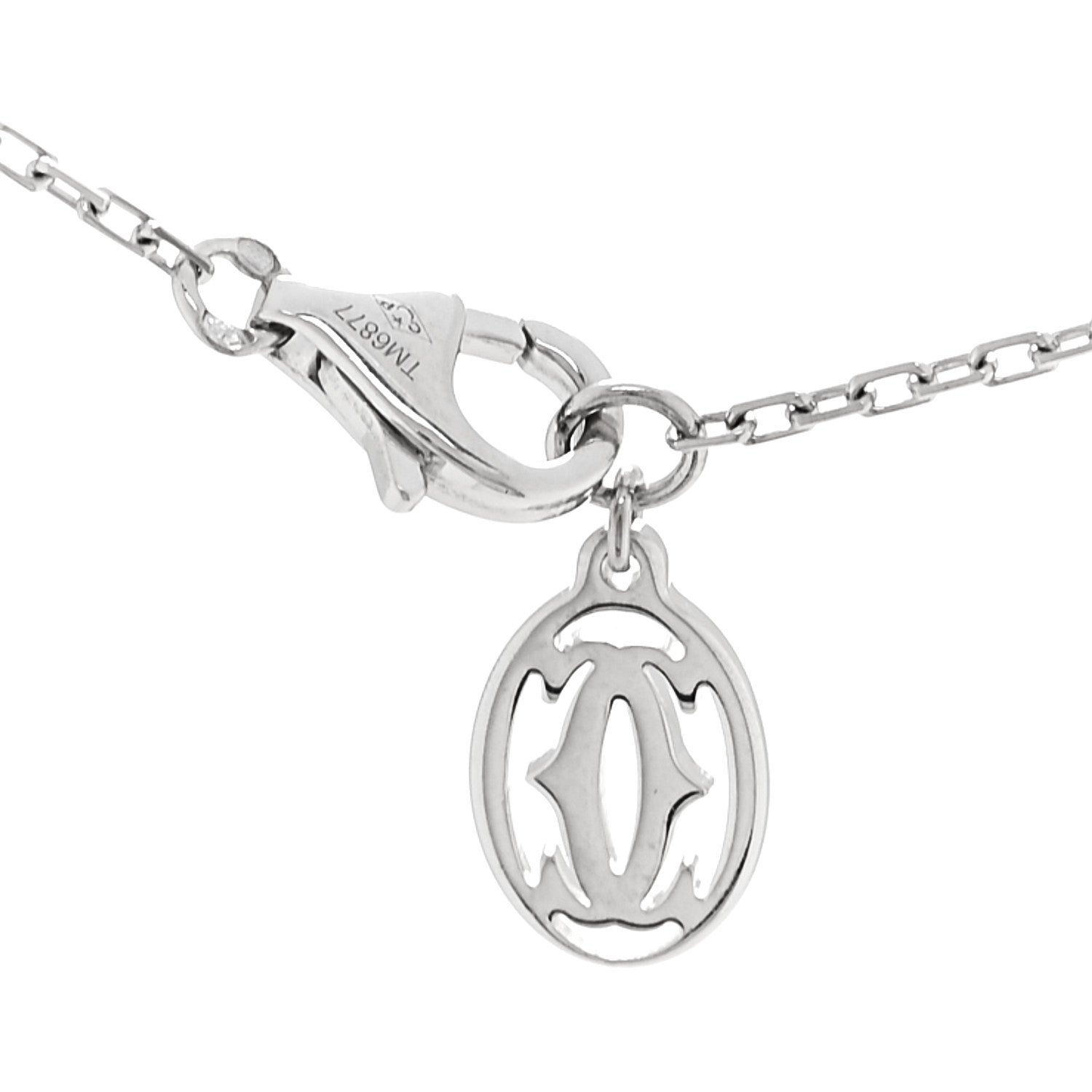Cartier 18K White Gold Diamond SM D'Amour Pendant Necklace 4 of 7