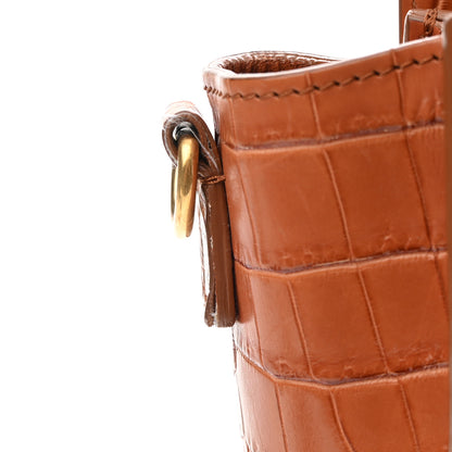 Celine Crocodile Nano Luggage Brown 10 of 11