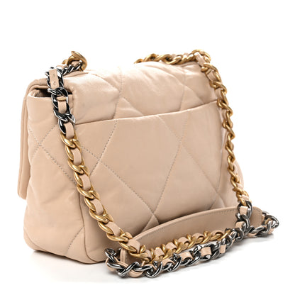 Chanel Lambskin Quilted Medium Chanel 19 Flap Beige 3 of 11