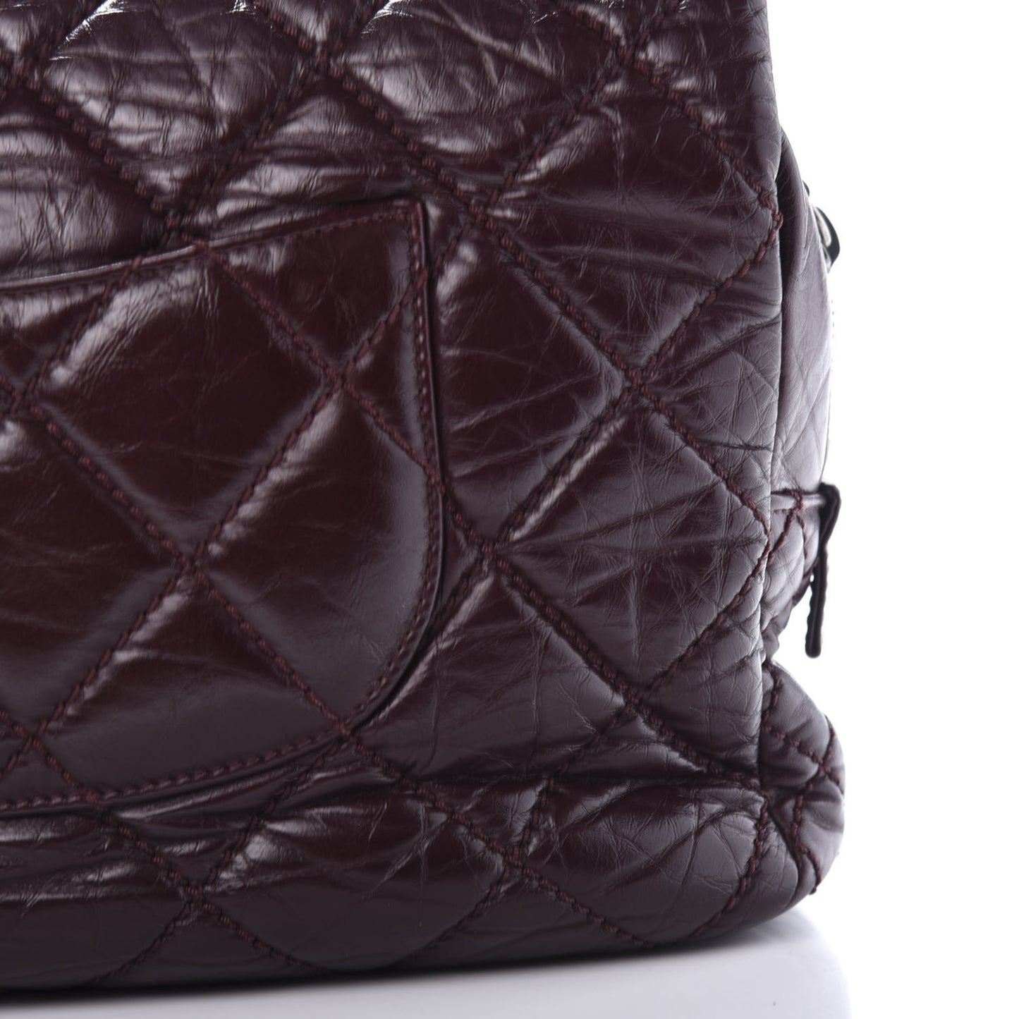 Aged Calfskin Jumbo New Portobello Flap Burgundy