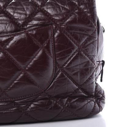 Chanel Aged Calfskin Jumbo New Portobello Flap Burgundy 14 of 16