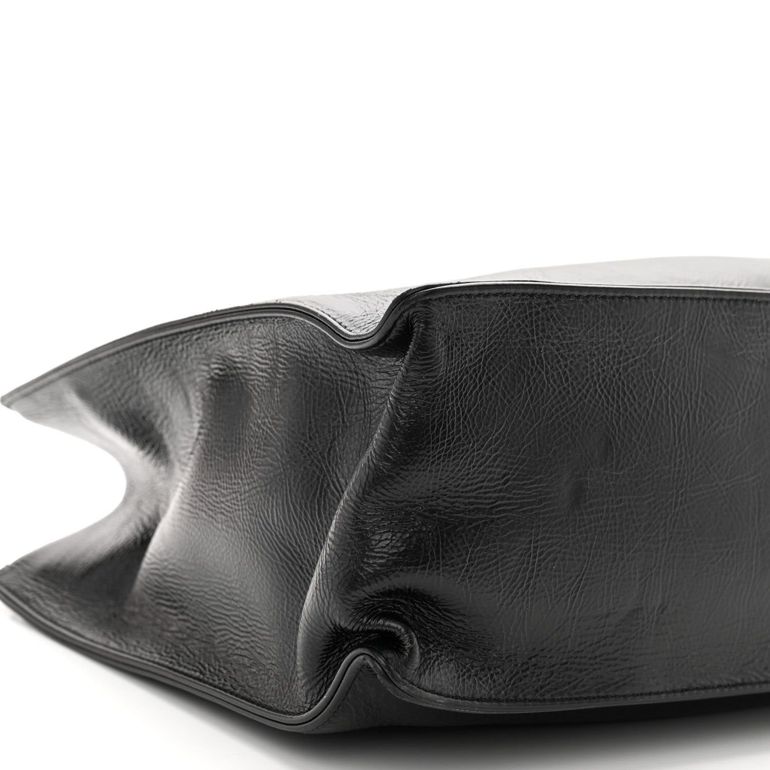 Chanel Shiny Aged Calfskin Shopping Bag Black 9 of 13