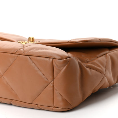 Chanel Lambskin Quilted Large Chanel 19 Flap Brown 10 of 10