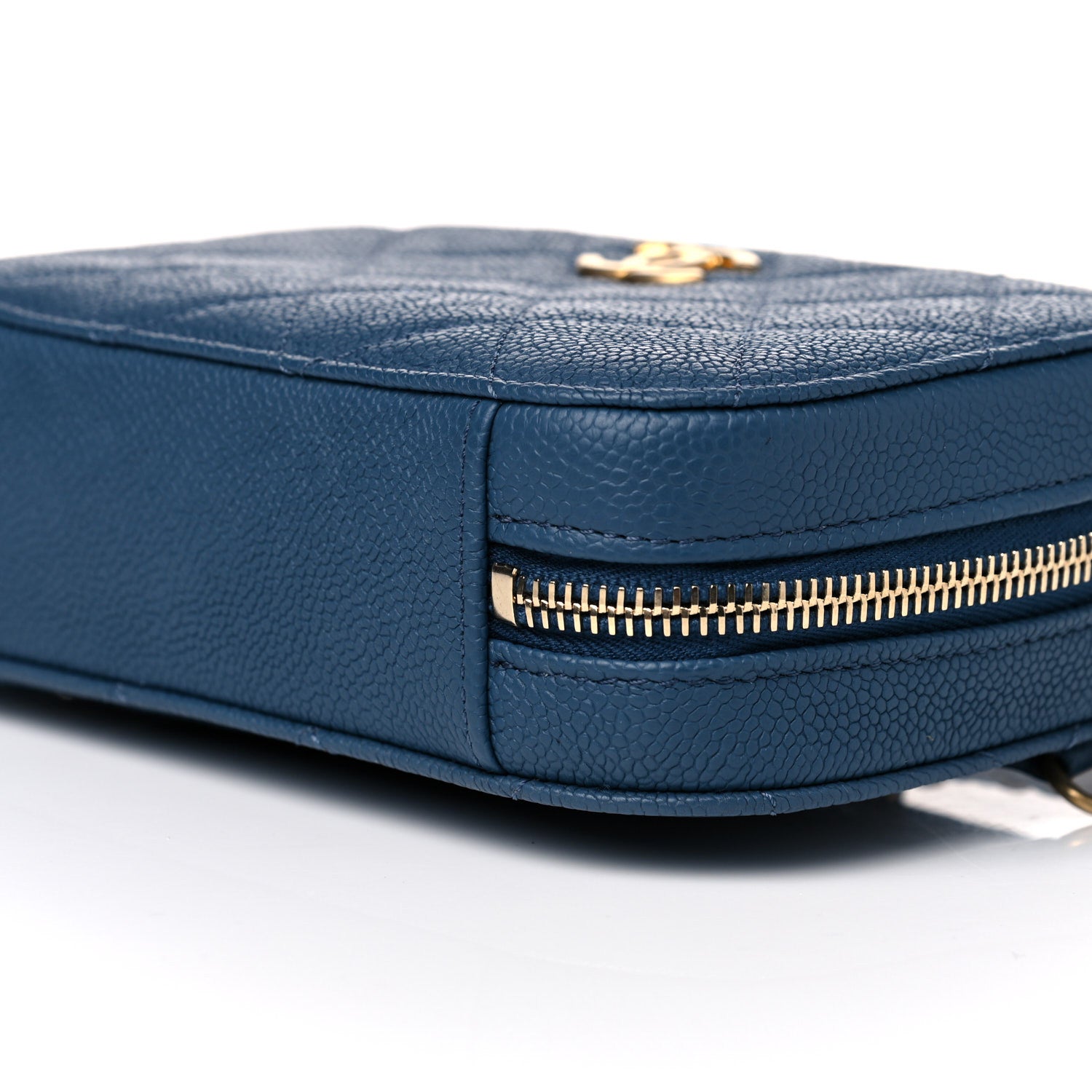 Chanel Caviar Quilted Waist Bag Blue 10 of 12