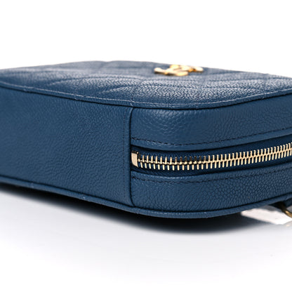 Chanel Caviar Quilted Waist Bag Blue 10 of 12