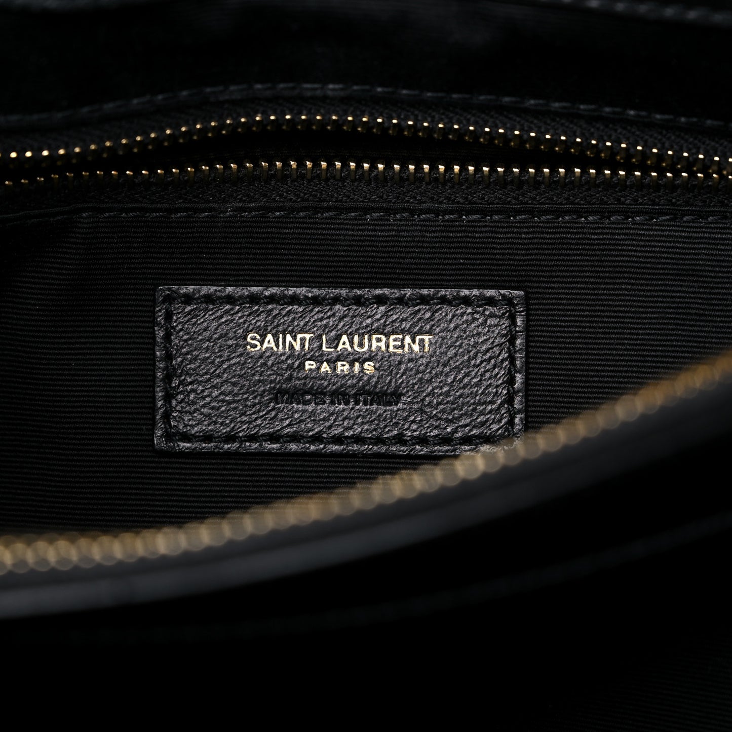 Calfskin Y Quilted Monogram Medium Loulou Chain Satchel Black