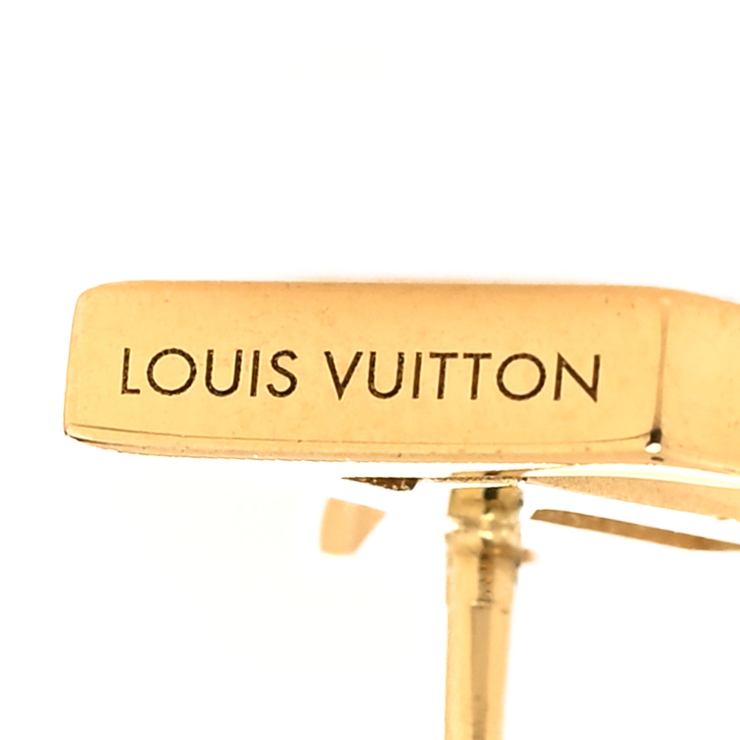 Metal LV Iconic Earrings Gold