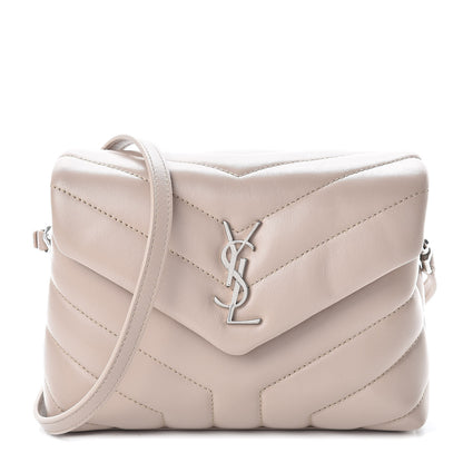 Saint Laurent Calfskin Y Quilted Monogram Toy Loulou Satchel Light Natural 1 of 12