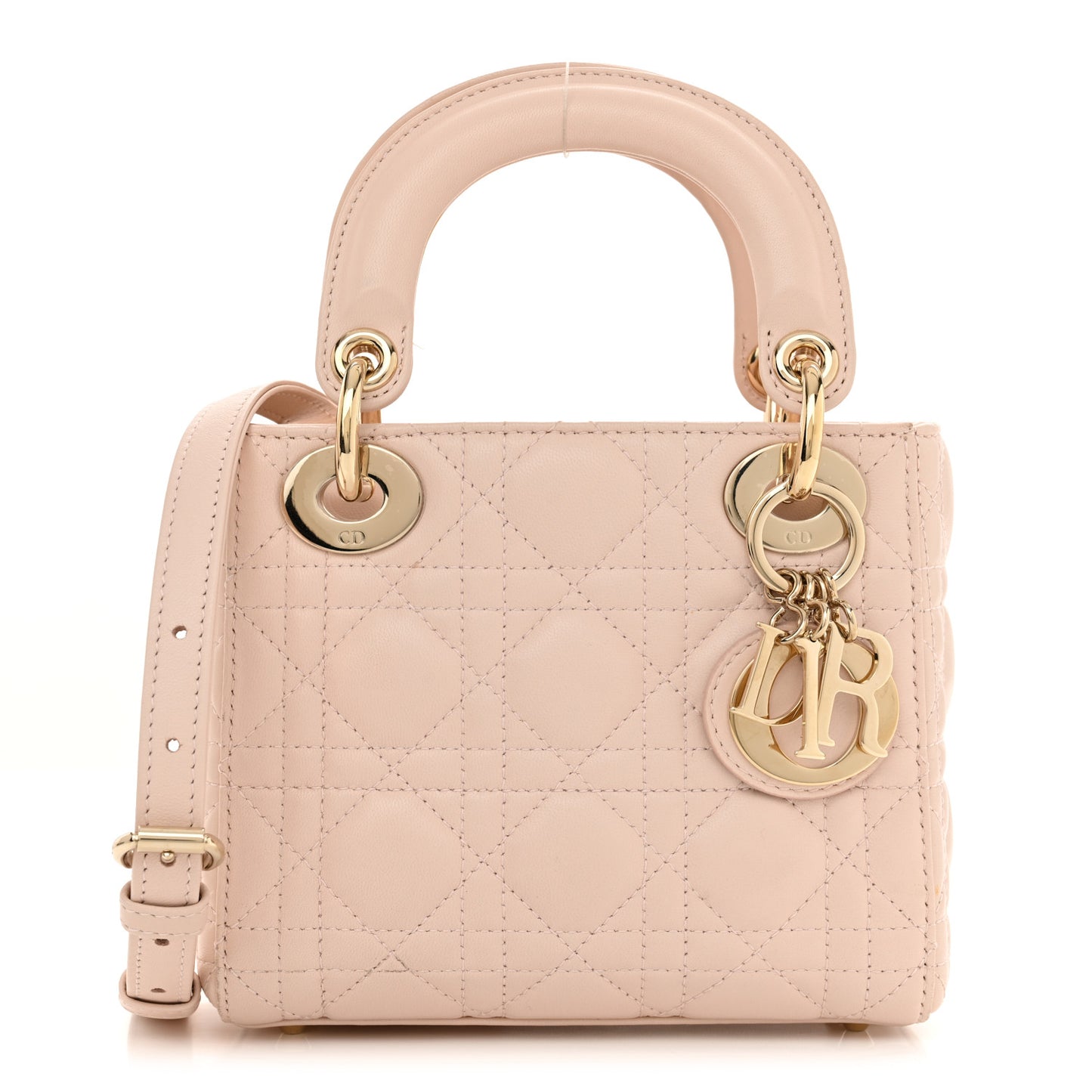 Lambskin Cannage Mini Lady Dior Aesthetic Beige