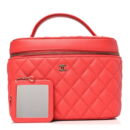 Chanel Caviar Quilted Large Vanity Pouch Red 3 of 12