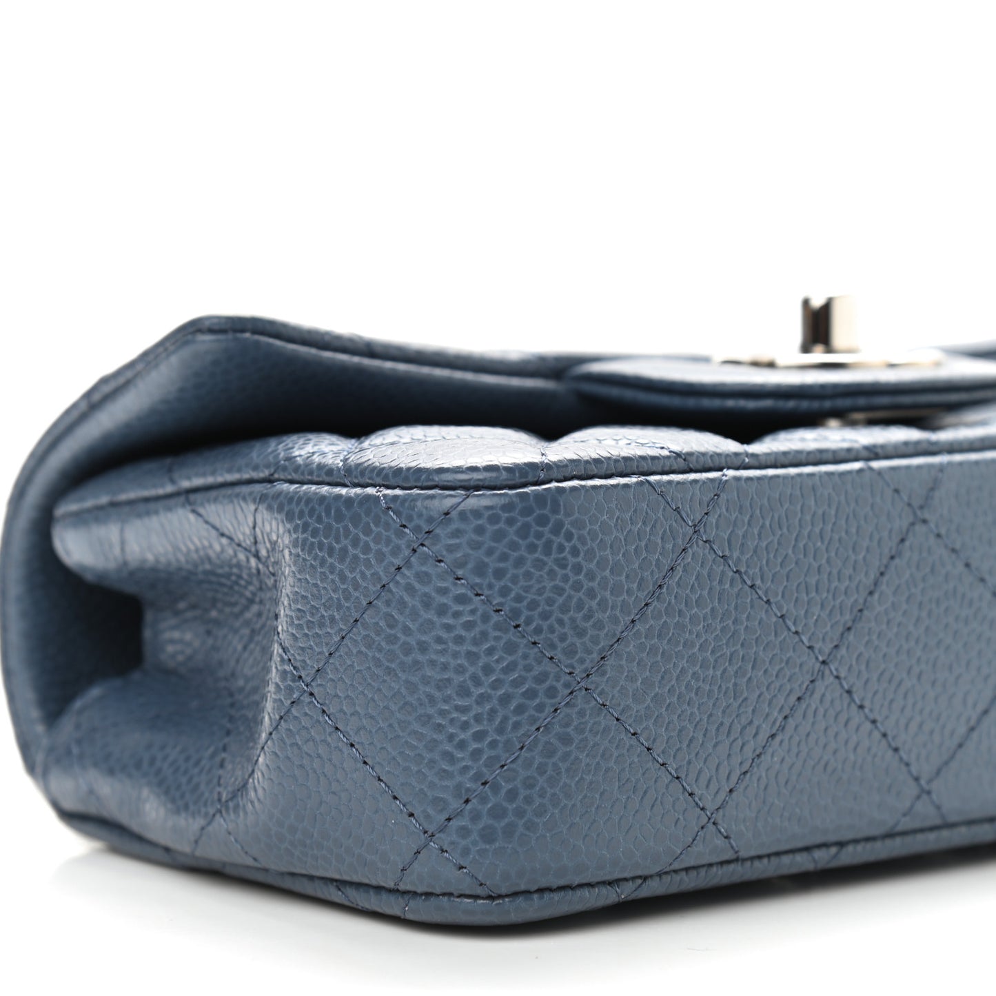 Caviar Quilted Extra Mini Flap Blue