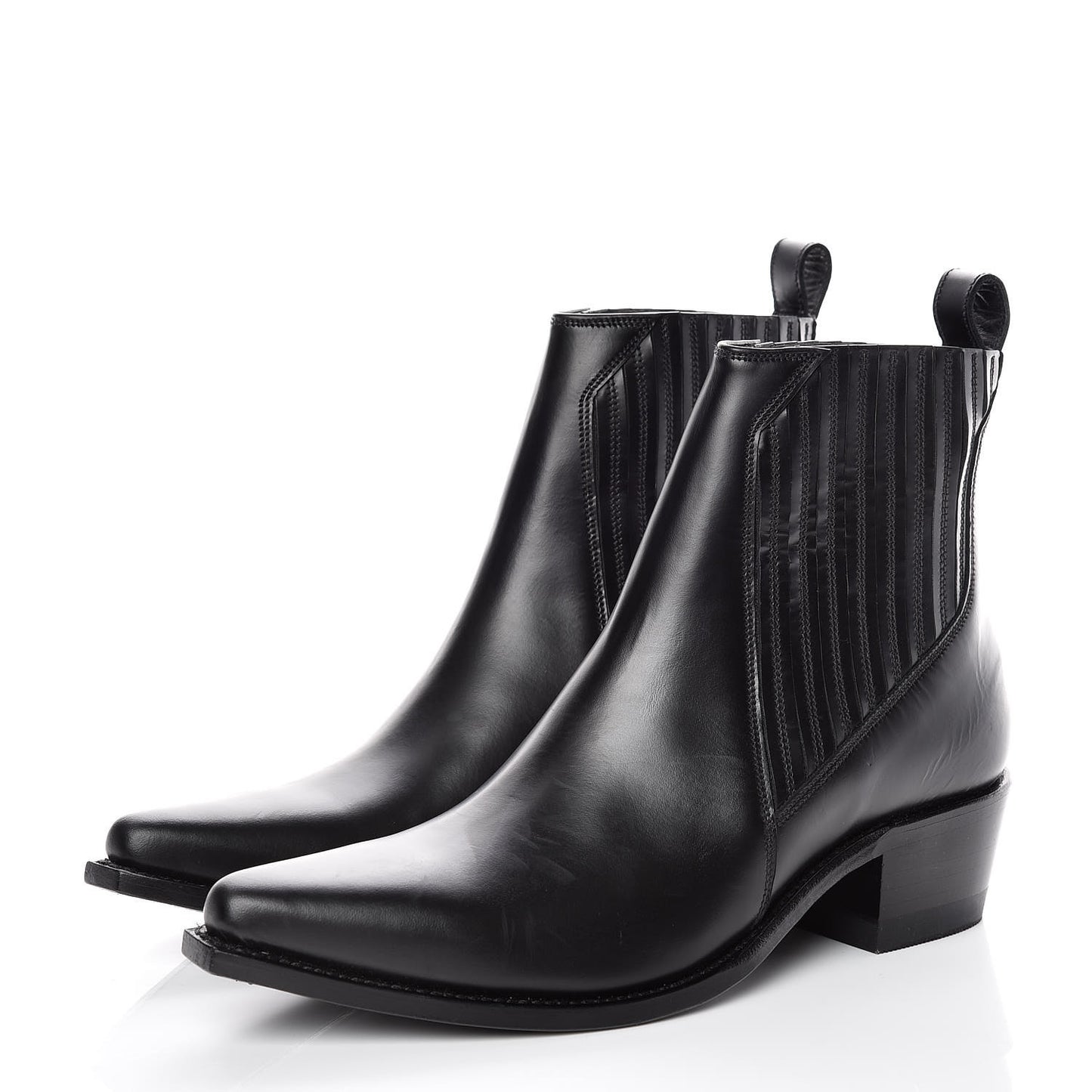 Calfskin Ranch 40mm Ankle Boots 37 Black