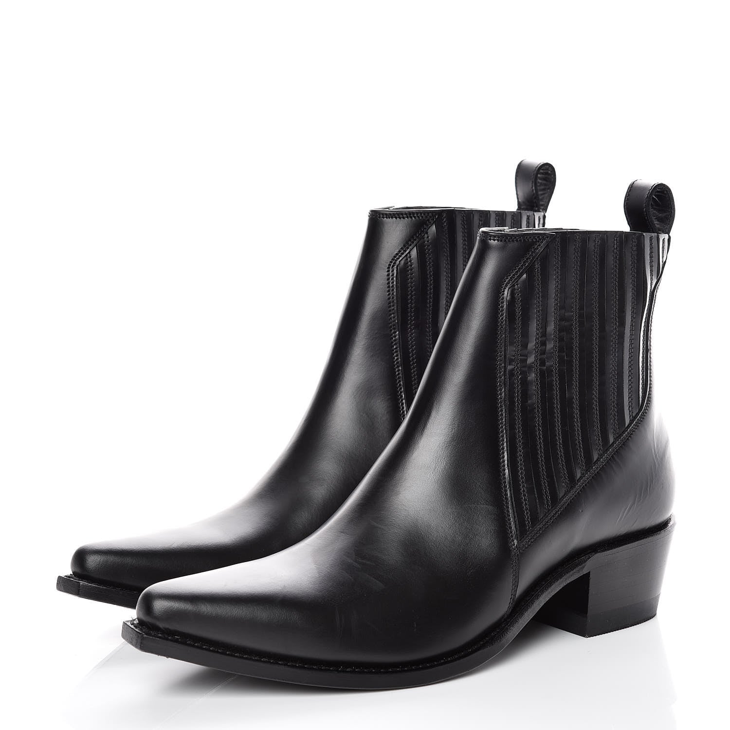Valentino Garavani Calfskin Ranch 40mm Ankle Boots 37 Black 3 of 8