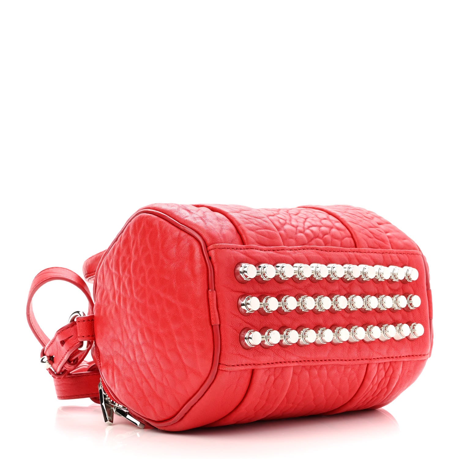 Alexander Wang Pebbled Lambskin Mini Rockie Red Rhodium Hardware 4 of 17