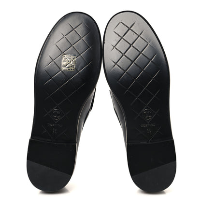Chanel Lambskin Quilted CC Turnlock Loafers 38 Black 6 of 9