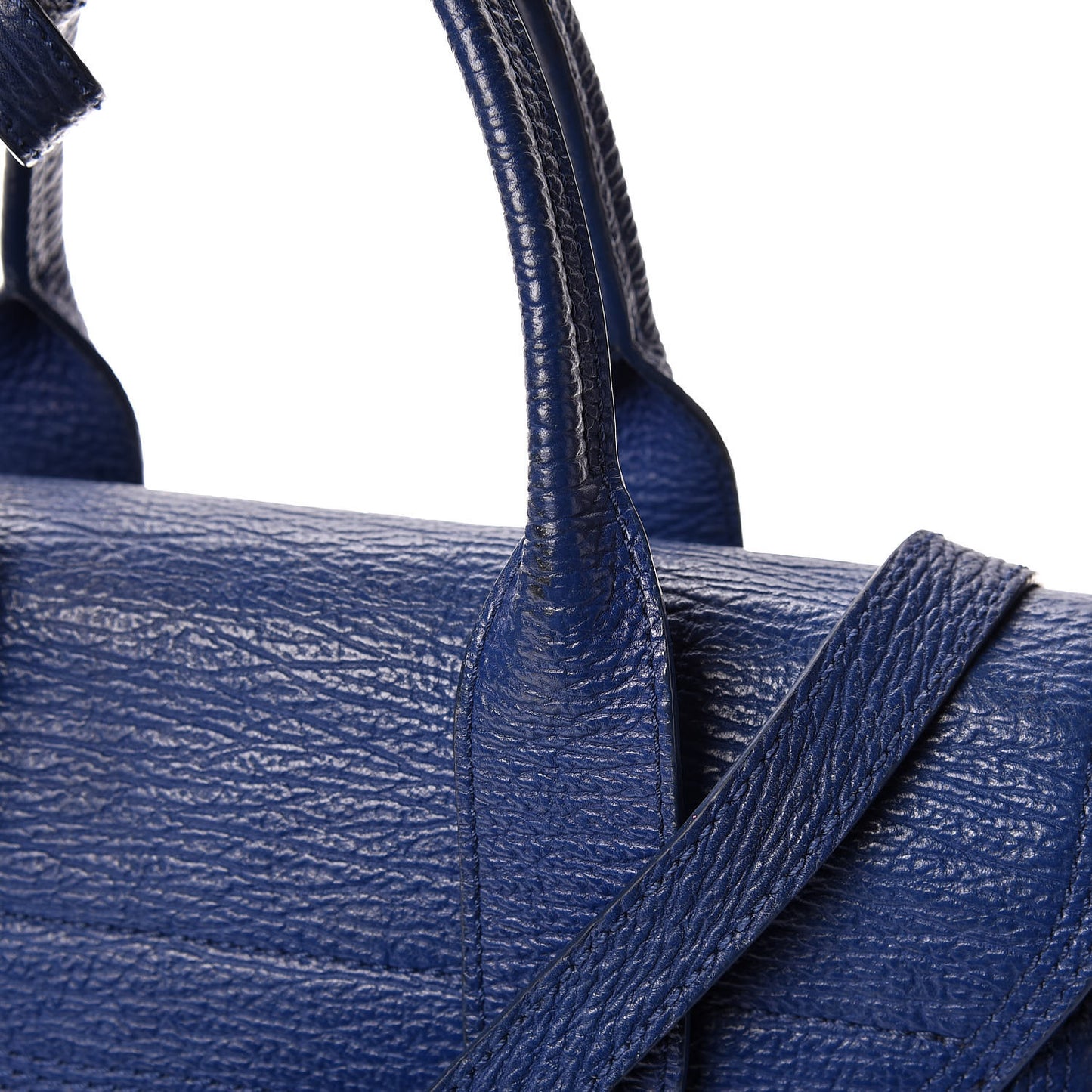 3.1 Textured Calfskin Large Pashli Satchel Cobalt