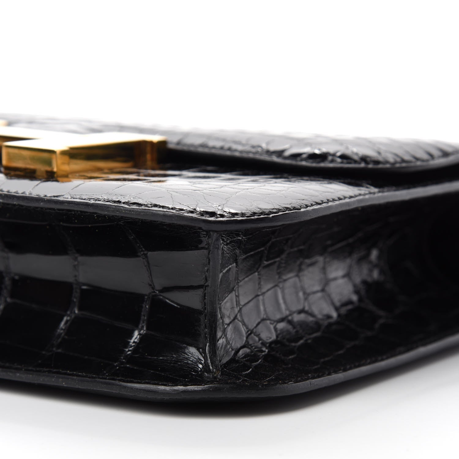 Hermes Shiny Alligator Constance 23 Black 7 of 25