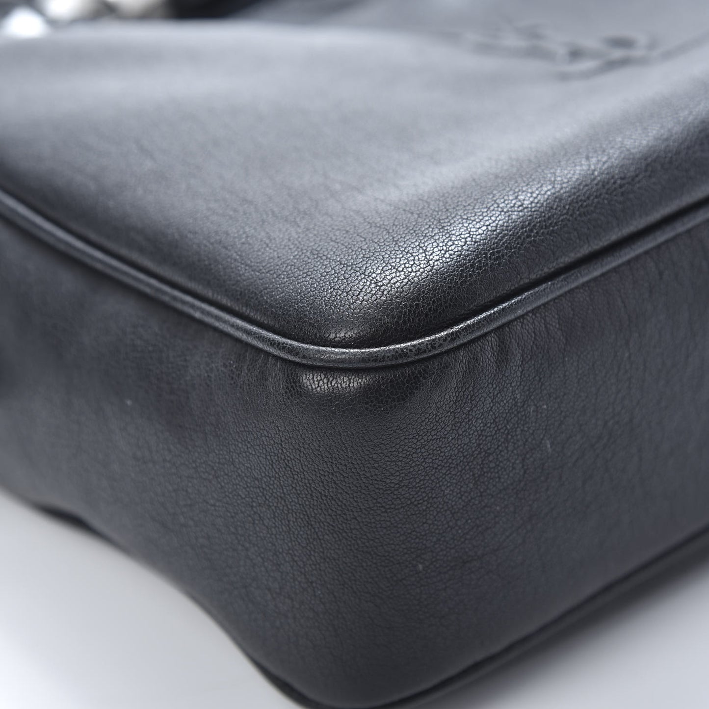 Lambskin Monogram Small Lou Camera Bag Black