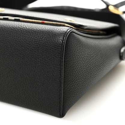 Burberry Grainy Calfskin Vintage Check Note Crossbody Bag Black 9 of 9