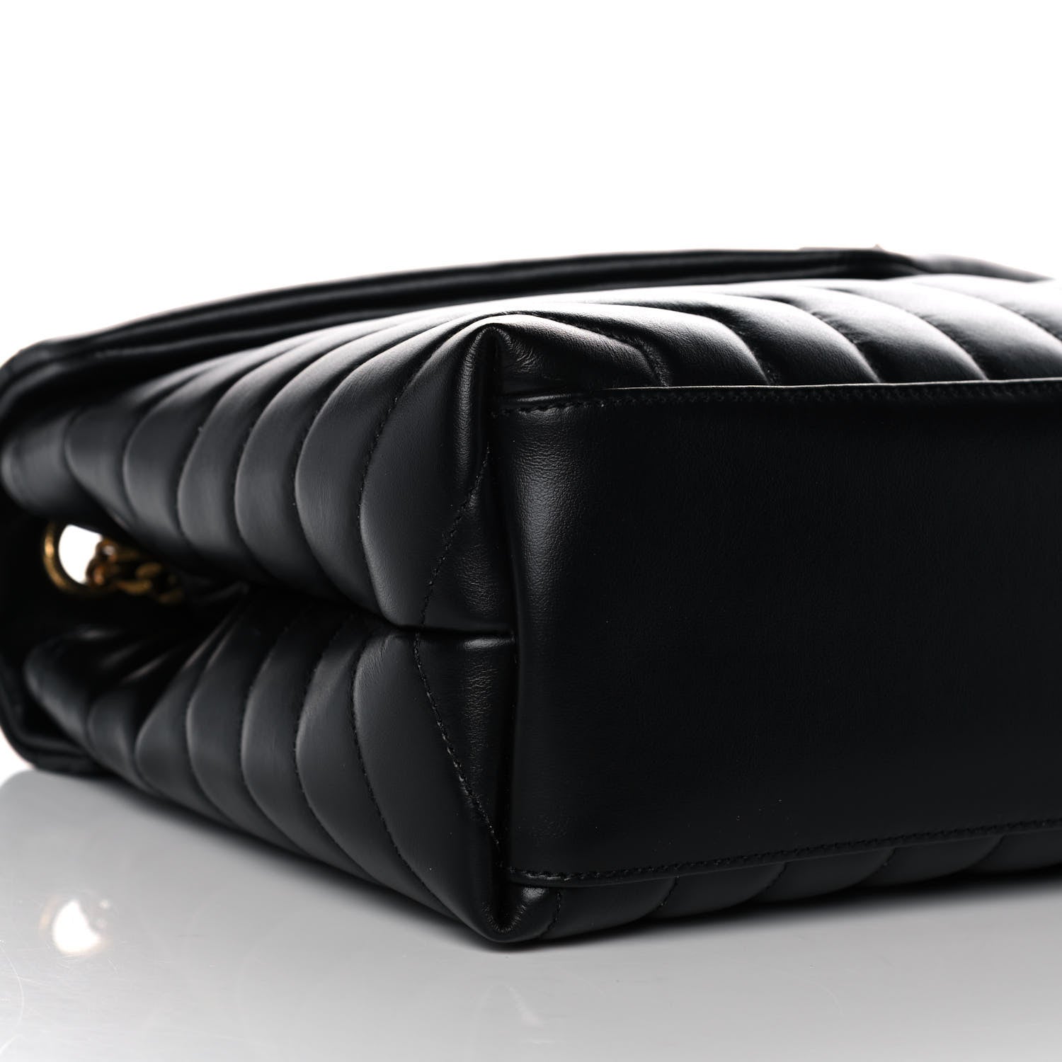 Saint Laurent Calfskin Y Quilted Monogram Medium Loulou Chain Satchel Black 10 of 12