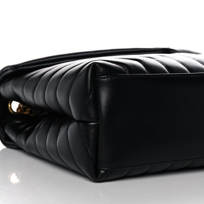 Saint Laurent Calfskin Y Quilted Monogram Medium Loulou Chain Satchel Black 10 of 12