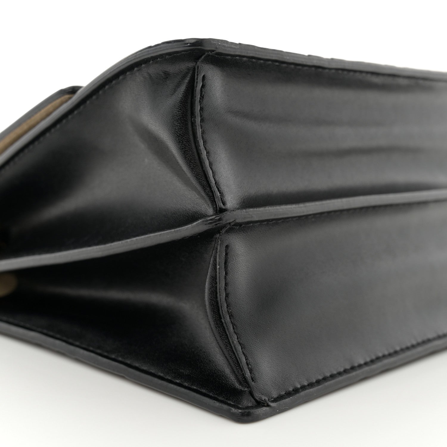 Fendi Vitello Liberty Bi-Color FF 1974 Embossed Small Kan U Shoulder Bag Maya Black 9 of 13