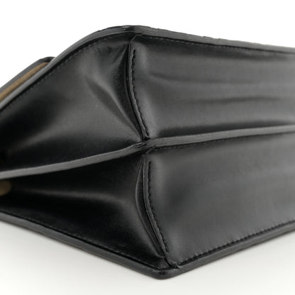 Fendi Vitello Liberty Bi-Color FF 1974 Embossed Small Kan U Shoulder Bag Maya Black 9 of 13