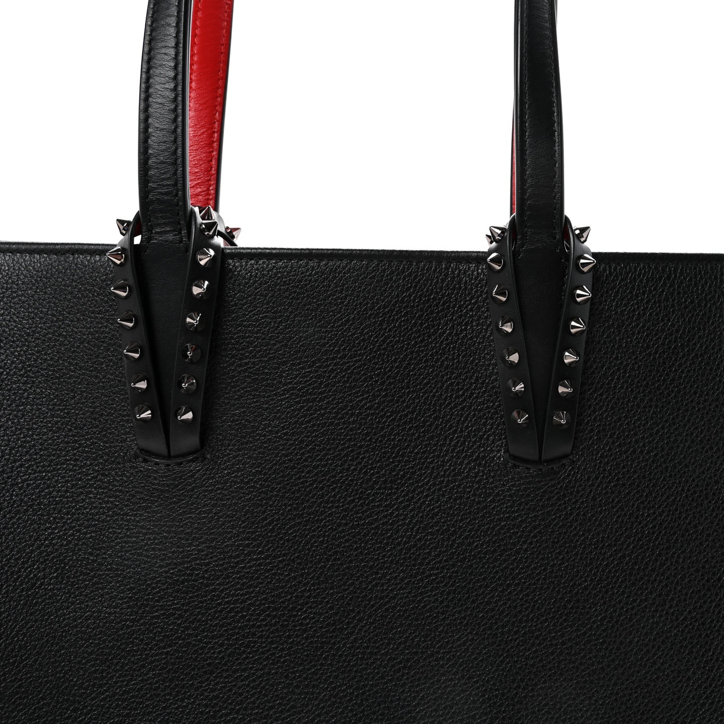 Calfskin Empire Spikes North South Cabata Tote Black