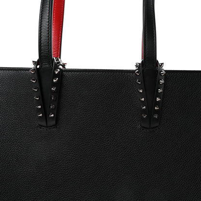 Christian Louboutin Calfskin Empire Spikes North South Cabata Tote Black 7 of 9