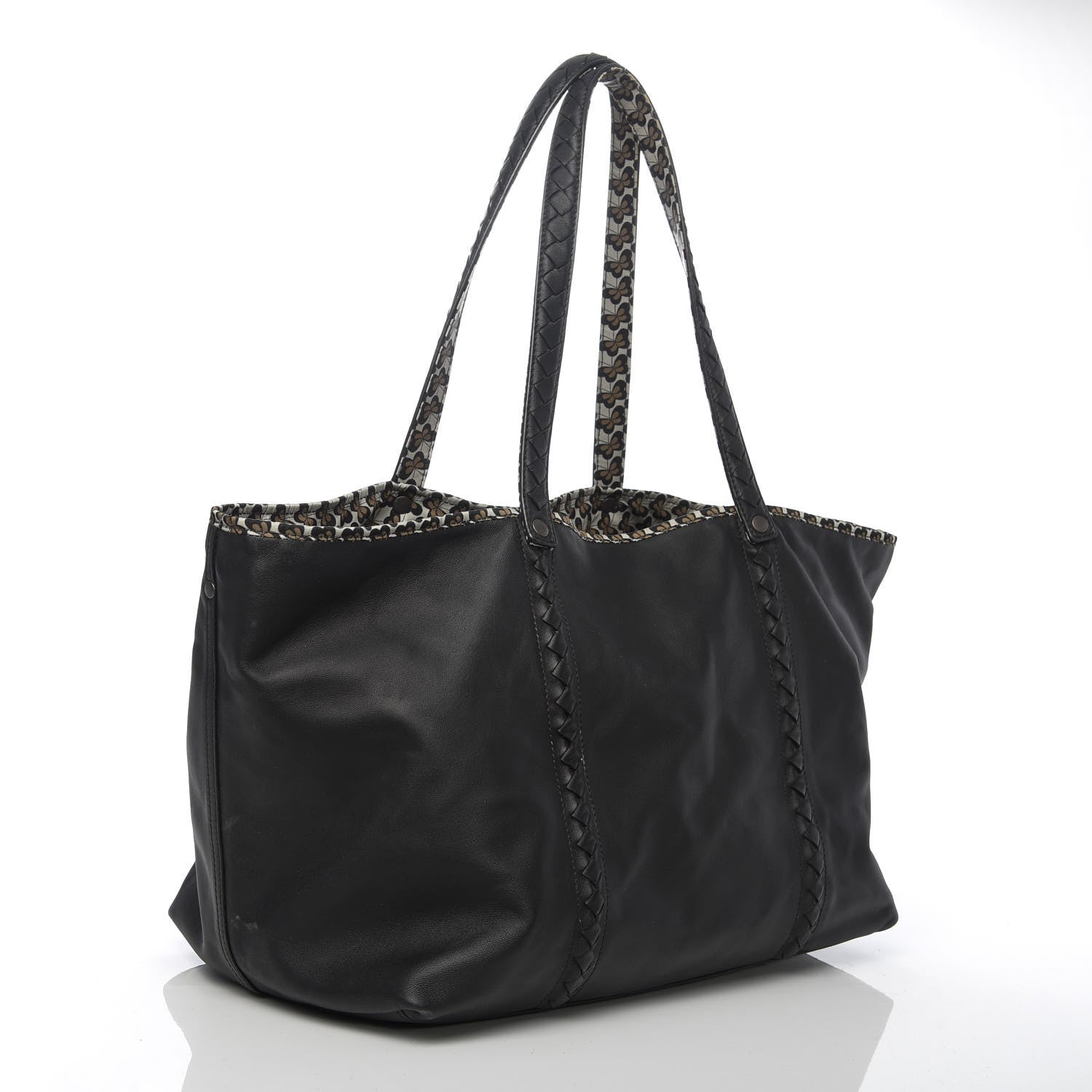 Bottega Veneta Nappa Nylon Medium Reversible Butterfly Shoulder Bag Black Cement 5 of 18