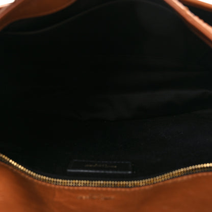 Saint Laurent Crinkled Calfskin Matelasse Monogram Medium Niki Chain Satchel Light Caramel 5 of 8