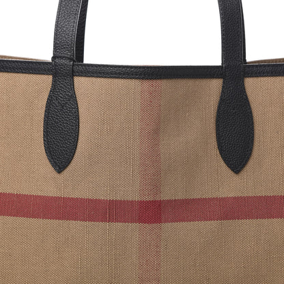 Burberry Coated Canvas Mega Check Medium Doodle Tote Black 14 of 14